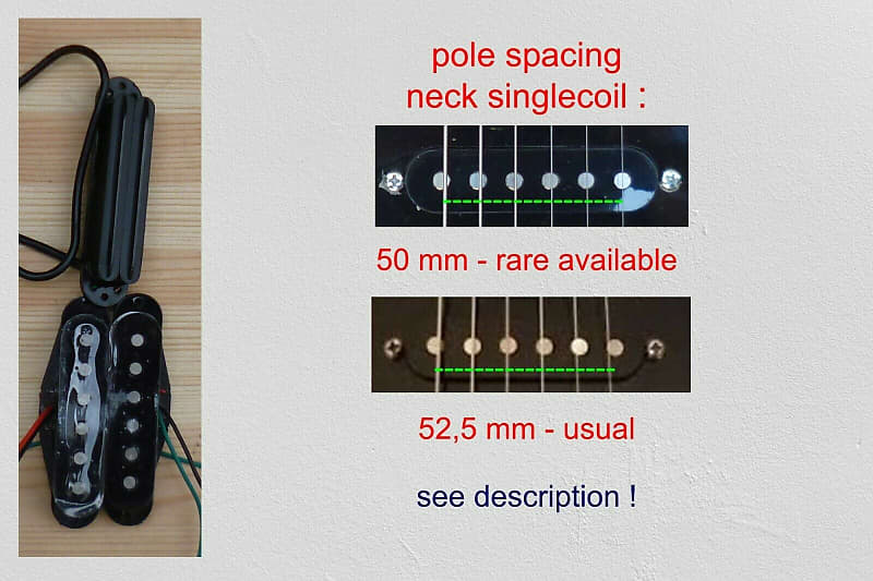 Pickup set hotrail ferrite / SS Alnico 2 pole spacing Reverb