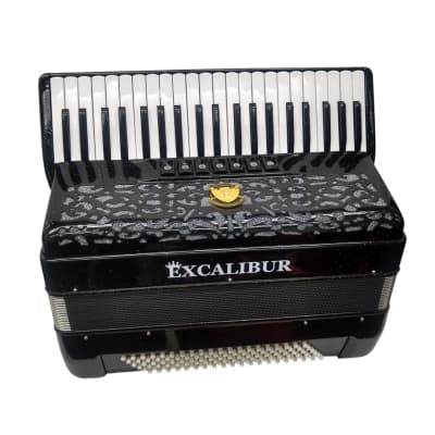 Excalibur Super Classic PSI Series 120 Black Sparkle Piano Accordion image 1