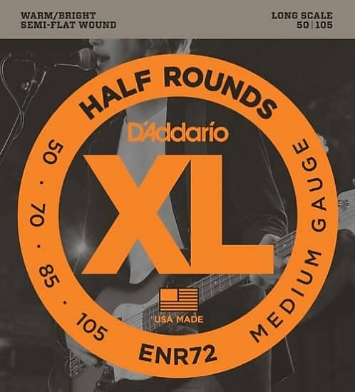 D'Addario ENR72 Half Rounds Bass, Medium, 50-105, Long Scale image 1