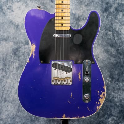 Fender custom shop reissue 52 telecaster heavy relic on sale purple metallic