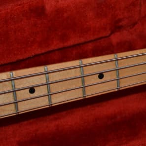 vintage 1970's fender precision bass guitar, has been modded. image 5