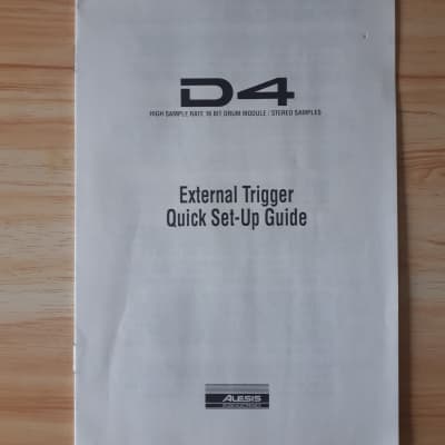 Alesis D4 High Sample Rate 16 bit Drum Module Samples External Trigger QuickbSet Up Guide 1991