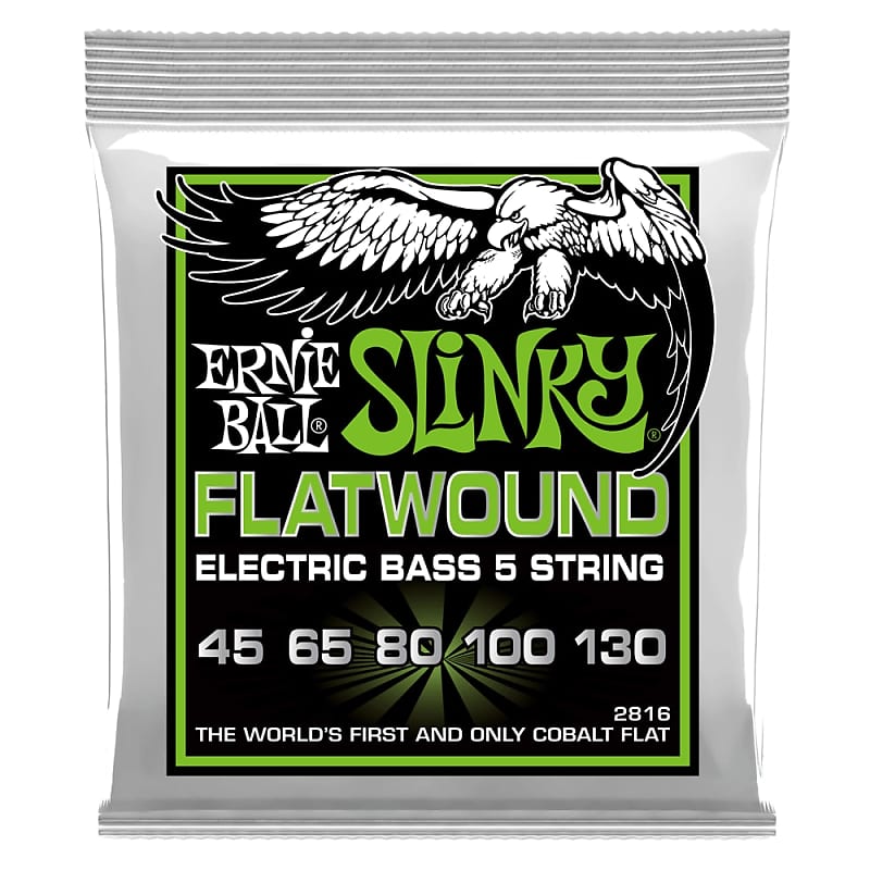 Ernie Ball 2816 Regular Slinky 5-String Flat Wound Electric Bass Strings image 1