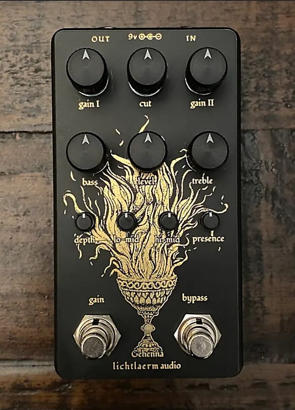 Lichtlaerm Audio Gehenna Distortion Preamp Pedal 2023 Black Reverb