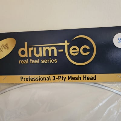 Drum-tec Real-Feel 3 ply Mesh head 2022- 22 inch - White image 2
