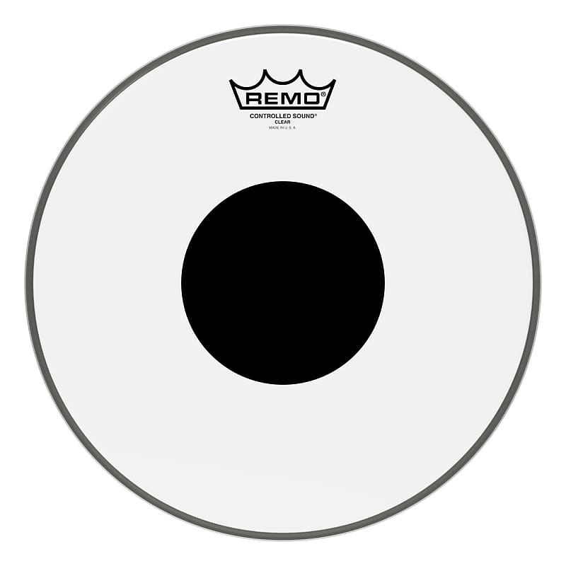 Remo Controlled Sound 12" Clear Black Dot Drumhead image 1