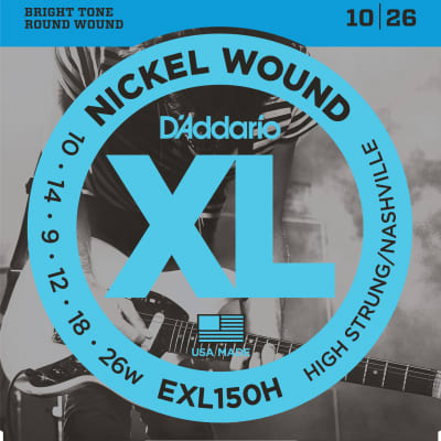 D'Addario EXL150H Nickel Wound Electric Guitar Strings, High-Strung/Nashville T image 1