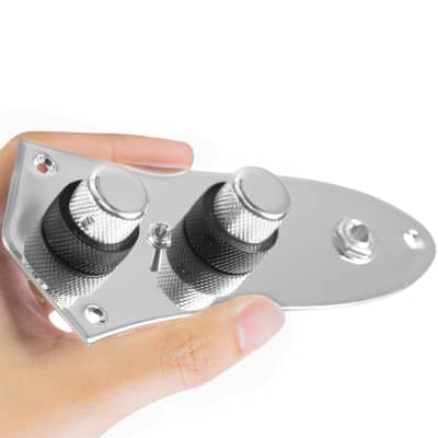 920D Custom JB-CON-CH/BK+T Upgraded Dual Pickup Bass Concentric Control Plate with Toggle image 1