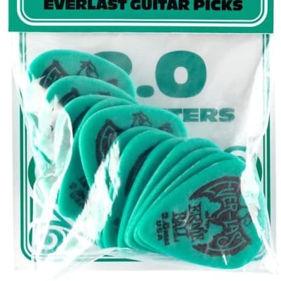 Ernie Ball 2.0mm Teal Everlast Guitar Picks (P09196) image 2