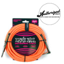 Ernie Ball P06067 25 Foot Straight Right Angle Instrument Guitar Cable - Orange