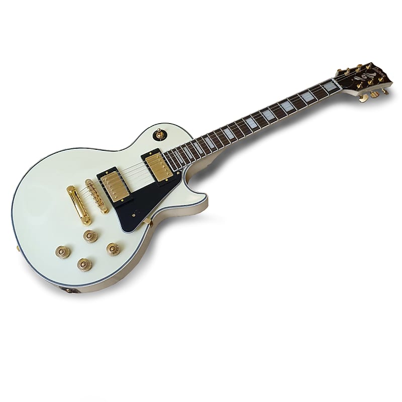 Electric Guitar Randy Rhoads Fernandes Burny RLC-55 RR AWT Les Paul, Aged White image 1