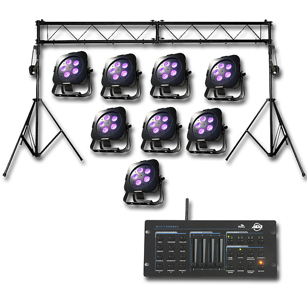 American DJ Lighting Kit includes truss & 8 Wifly ParQA, Reverb