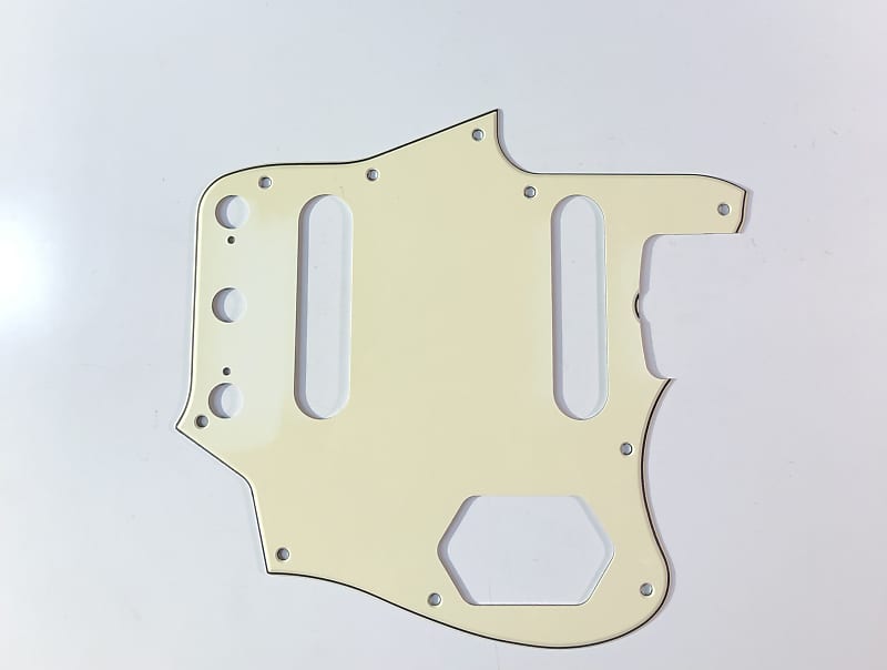 Fender Jaguar 3Ply Pickguard Parchment / Aged White Reverb