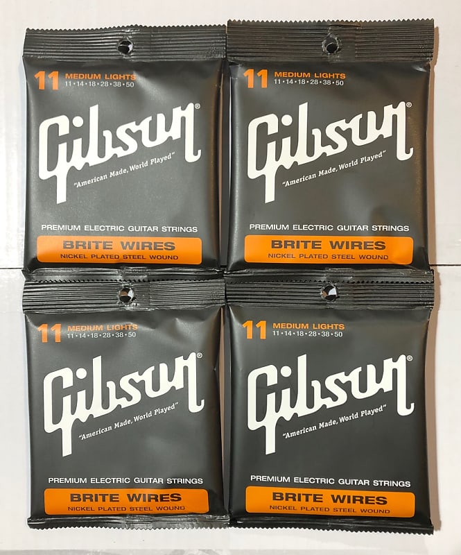 Gibson Brite Wires Electric Guitar Strings Medium 11 50 4 SETS