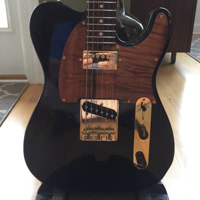 Suhr Classic T  Custom Trans Black with Koa and Gold Accents image 1