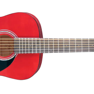 Jay Turser USA Guitar  3/4 Size Acoustic Trans Red JJ43-TR-A-U image 2
