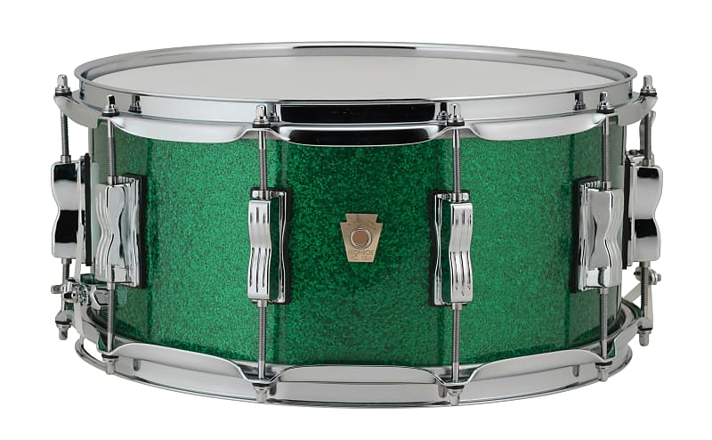 Ludwig Pre-Order Classic Maple 6.5x14" Green Sparkle Kit Snare Drum | Special Order | Authorized Dealer image 1