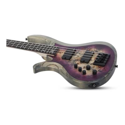 Schecter Riot-4 Bass 4-String Left-Hand Guitar (Aurora Burst) image 2