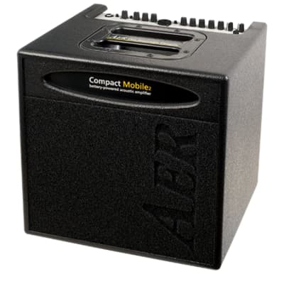 AER Battery Powered Acoustic Amp AER COMPACT-MOBILE 60W / 2 Chan w/ 1x8 Speaker, Special Order, Mint image 3