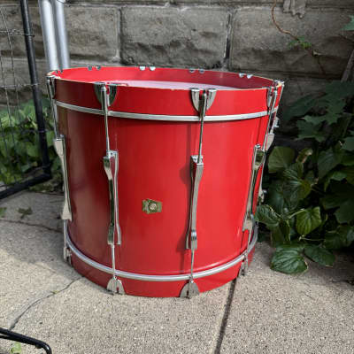 Ludwig 20” x 10” (Deep) - Red Marching / Concert Bass Drum Monroe Keystone image 7