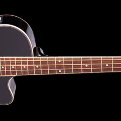 Oscar Schmidt OB100B Venetian Cutaway Mahogany Neck 4-String Acoustic-Electric Bass Guitar w/Gig Bag image 4
