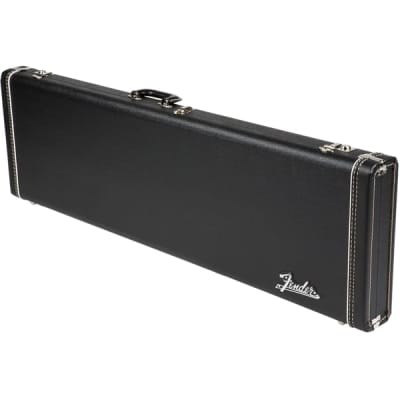 G&G Deluxe Jazz Bass  Hardshell Case Black with Orange Plush Interior Fender  Amp Logo image 2
