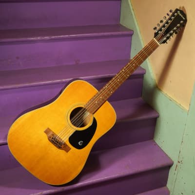 1970s Epiphone FT-160N 12-String Dreadnought Guitar (VIDEO! Fresh Work, Ready) for sale