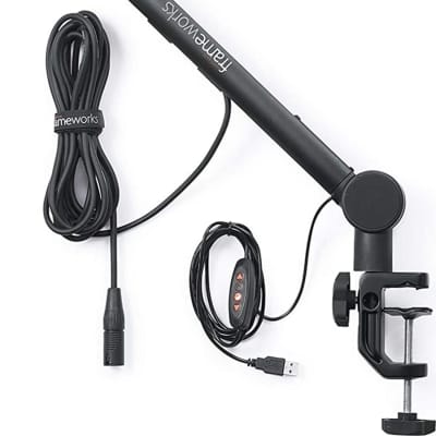 Gator Frameworks GFW-MICBCBM4000 Deluxe Desk-mounted Broadcast Microphone Boom  Arm