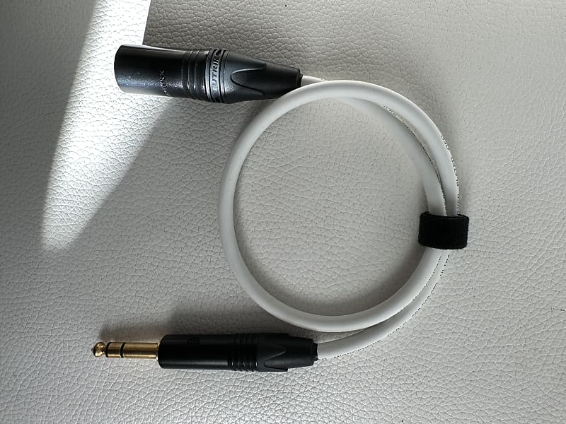 van damme cavo XLR male - TRS XKE QUAD 0,4 mt white neutrik  			