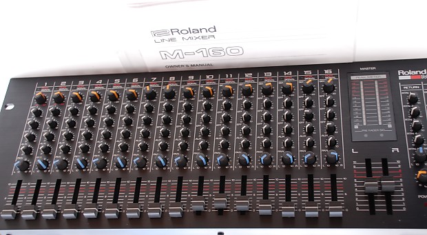 Roland M-160 Stereo Rack Mounted Line Mixer Black | Reverb