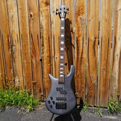 Spector Euro4LX - Trans Black Stain Matte Left Handed 4-String Electric Bass Guitar w/ Gig Bag (2023) image 2