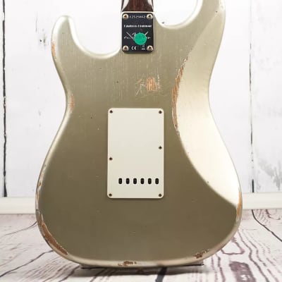 Fender Custom Shop Limited Edition Dual Mag Stratocaster Relic Aged Inca Silver for NAMM 2016 image 10