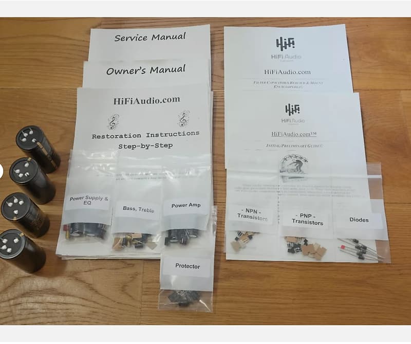 Sansui AU-D9 restoration kit filter capacitor repair rebuild fix  			