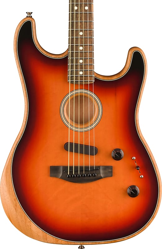 Fender American Acoustasonic Stratocaster Acoustic-Electric, 3-Color Sunburst image 1