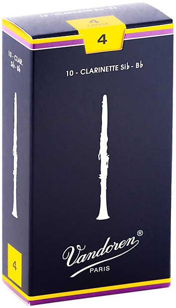 Vandoren CR104 Traditional Bb Clarinet Reeds - Strength 4 (Box of 10) image 1