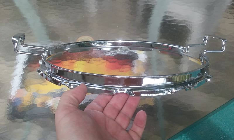 14in 12-lug Pearl Super Hoop 80s BOTTOM Marching Snare with Guards image 1