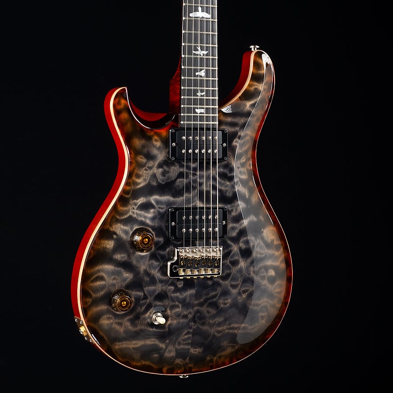 PRS  Custom 22 2018 Lefty 10 Top Quilt Maple Wood Library Burnt Maple Leaf 5614 image 1