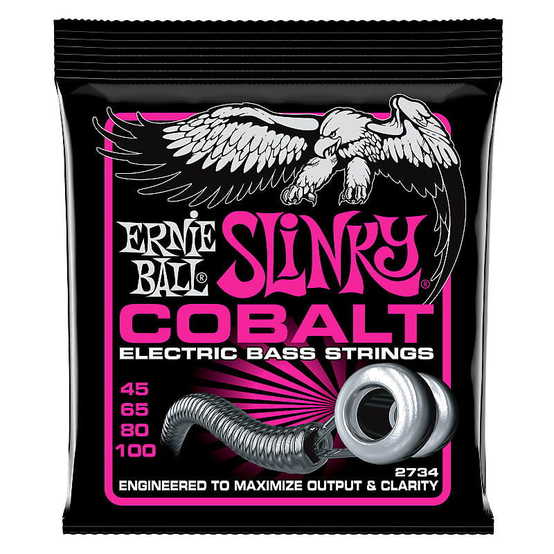 Ernie Ball Super Slinky Cobalt Electric Bass Strings - 45-100 Gauge image 1