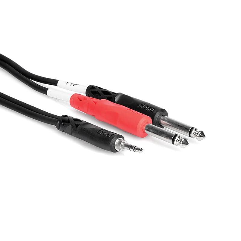 Hosa 10ft Y Cable 3.5mm TRS to 1/4" TS image 1
