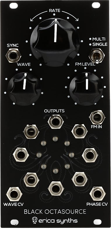 Erica Synths Black Octasource Syncable LFO Eurorack Module with Phase Shift image 1