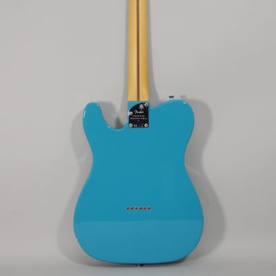 2022 Fender American Pro II Telecaster Miami Blue Electric Guitar w/OHSC image 10