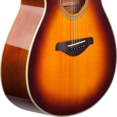 Yamaha FS-TA Transacoustic Concert Size Acoustic-Electric Guitar, Brown Sunburst image 4