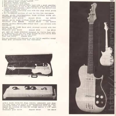 1960's Vintage Carvin #7-BG  Short Scale Bass image 7