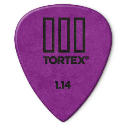 Dunlop 462P1.14 Tortex TIII 1.14mm Guitar Picks, Purple, 12 Pack image 1