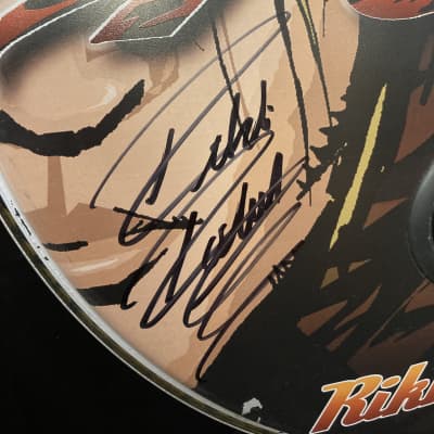 Rikki Rockett's Poison, Rockett Drum Works 22" 2013 Tour Logo Bass Drum Head. SIGNED! image 3