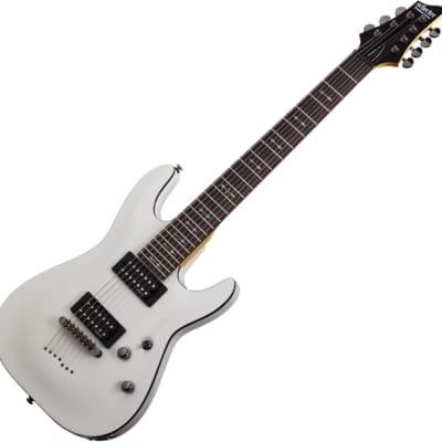 Schecter Omen-7 Electric Guitar in Vintage White Finish for sale