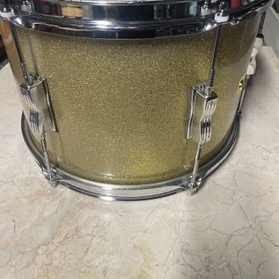 Ludwig 9x13 clubdate gold sparkle 60’s  - Gold Sparkle image 4