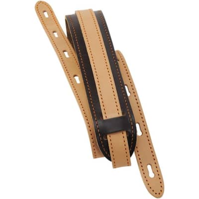 Levys Leathers 1 Inch Veg Tan Guitar Strap, Natural for sale