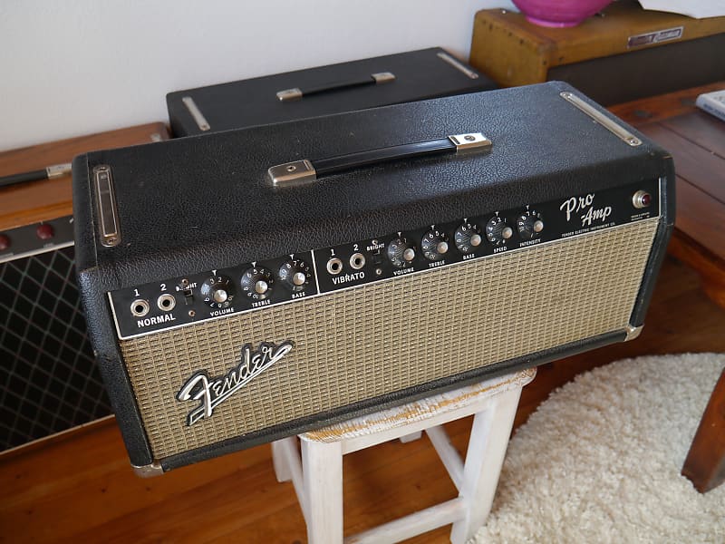 1964 Fender Pro Amp // fully serviced tube amp head // blackface era image 1