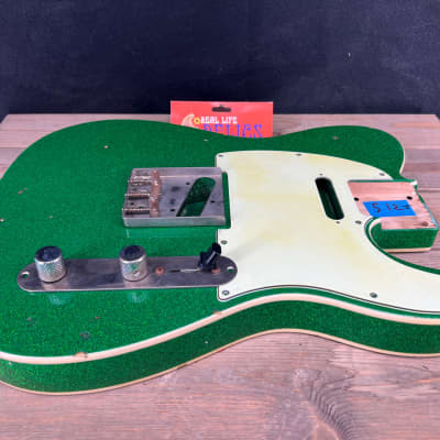 Real Life Relics  Tele® Telecaster® Body Double Bound Aged Green Flake Sparkle #4 image 5